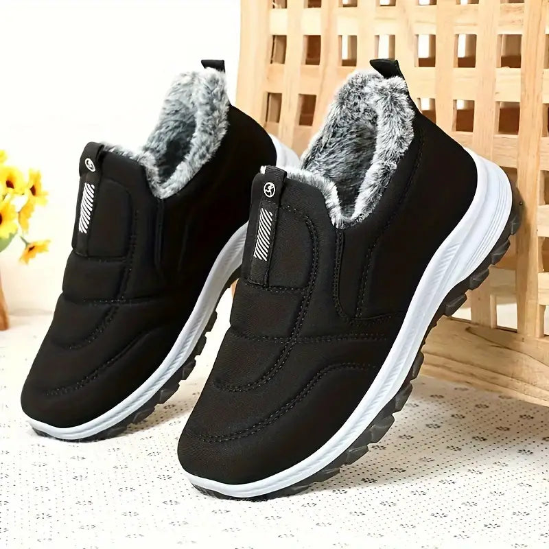 Women's Fleece-Lined Winter Boots – Thick Platform, Non-Slip Snow Shoes