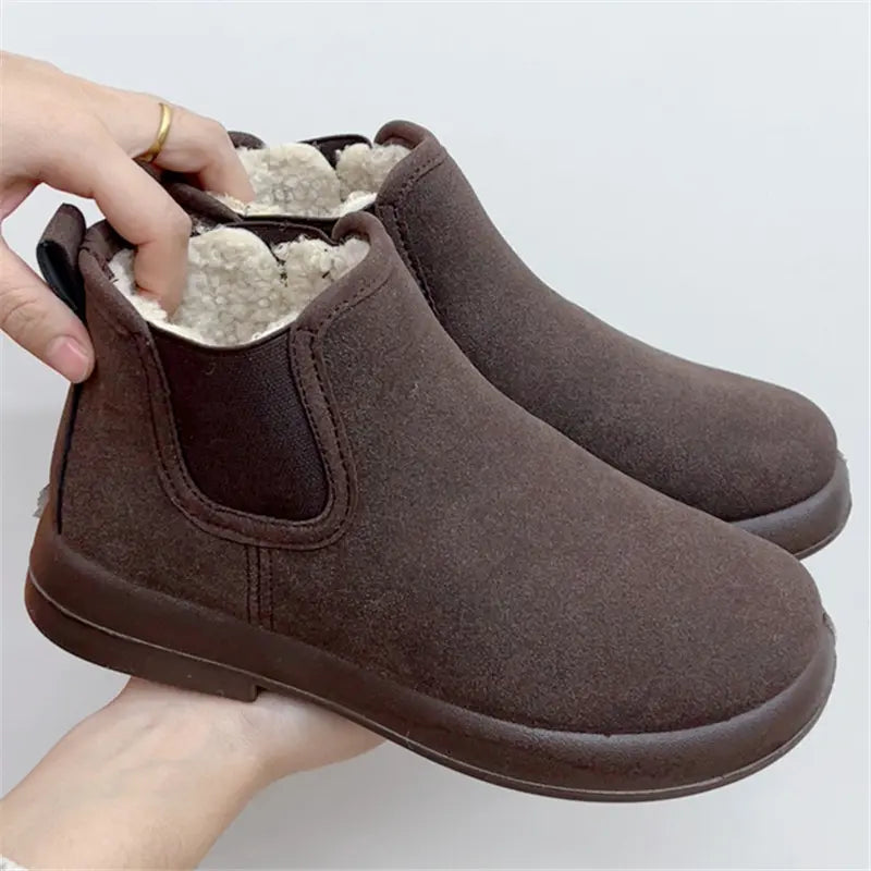 Women's Warm Cashmere Flat Non-Slip Short Boots