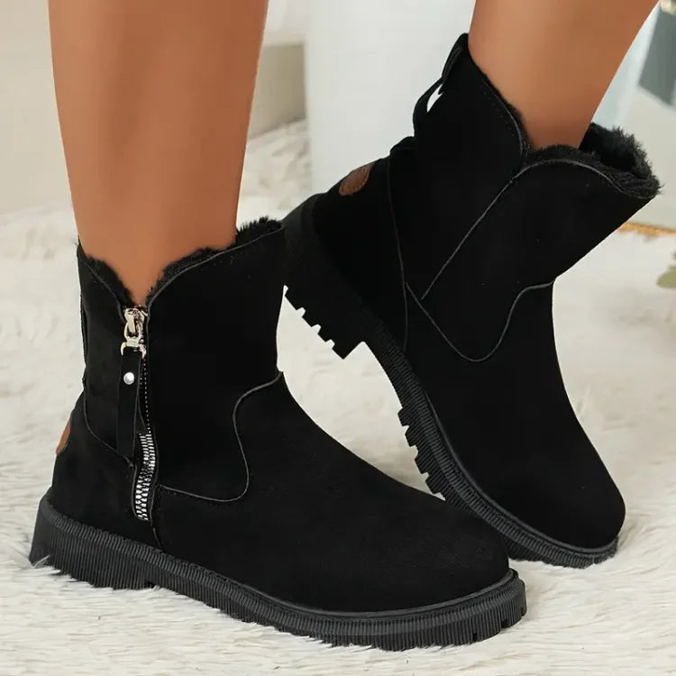 Cozy Plush Lined Short Boots for Women