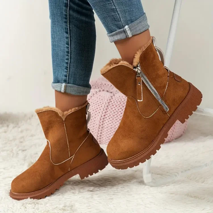 Cozy Plush Lined Short Boots for Women