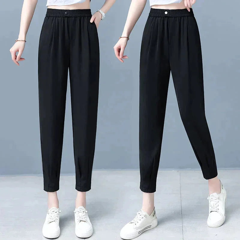 Women's Breathable Stretchy Casual Straight Pants