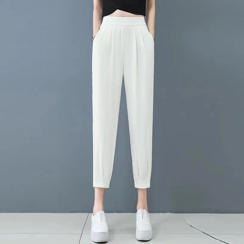 Women's Breathable Stretchy Casual Straight Pants