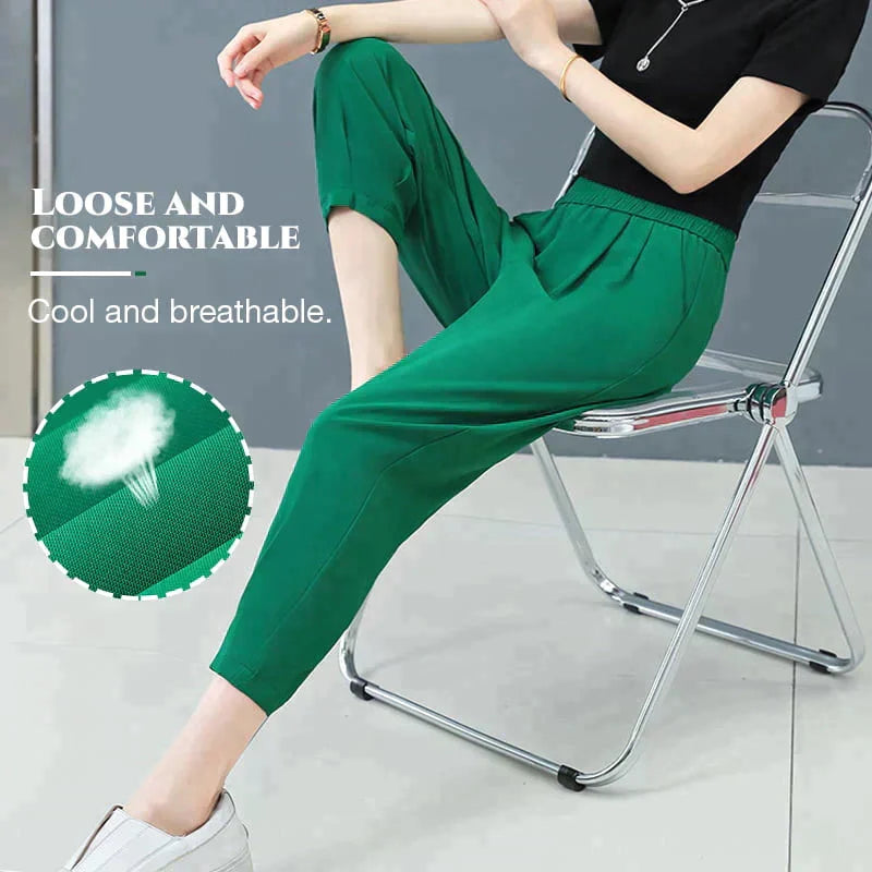 Women's Breathable Stretchy Casual Straight Pants