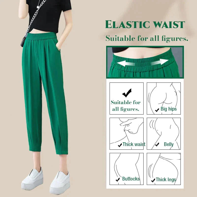 Women's Breathable Stretchy Casual Straight Pants