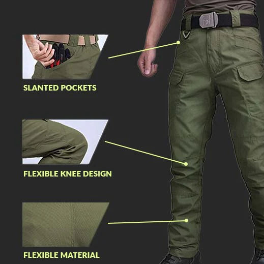 Men’s Stretch Tactical Cargo Trousers with Utility Pockets
