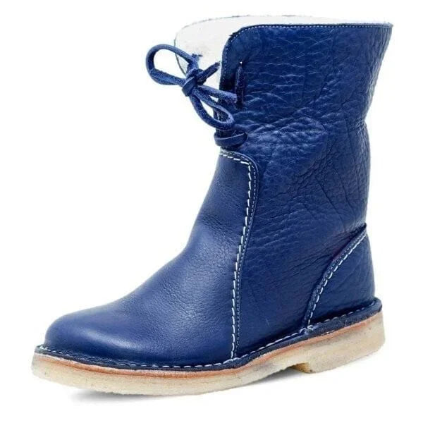 Vintage Buttery-Soft Waterproof Wool Lining Boots