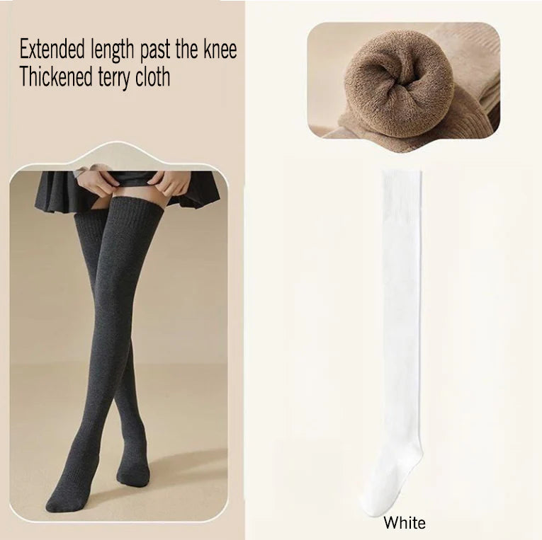 Women’s Cosy Cotton-Blend Thigh-High Socks