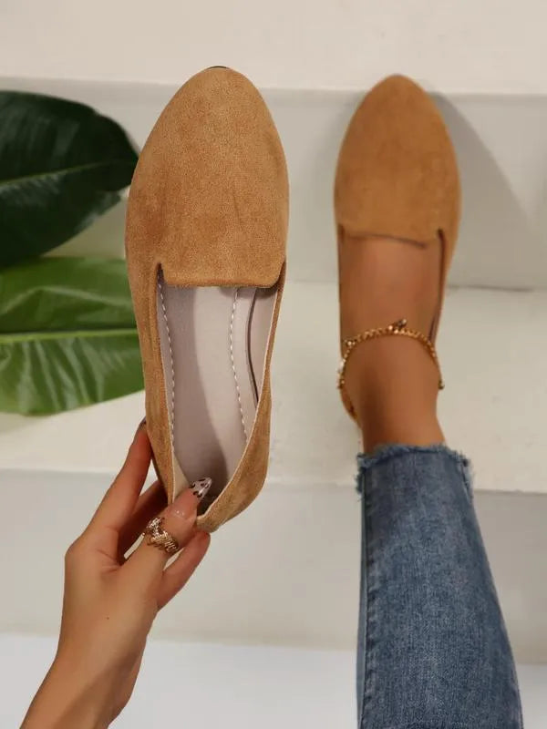 Women’s Pointed Toe Supportive Leather Flats