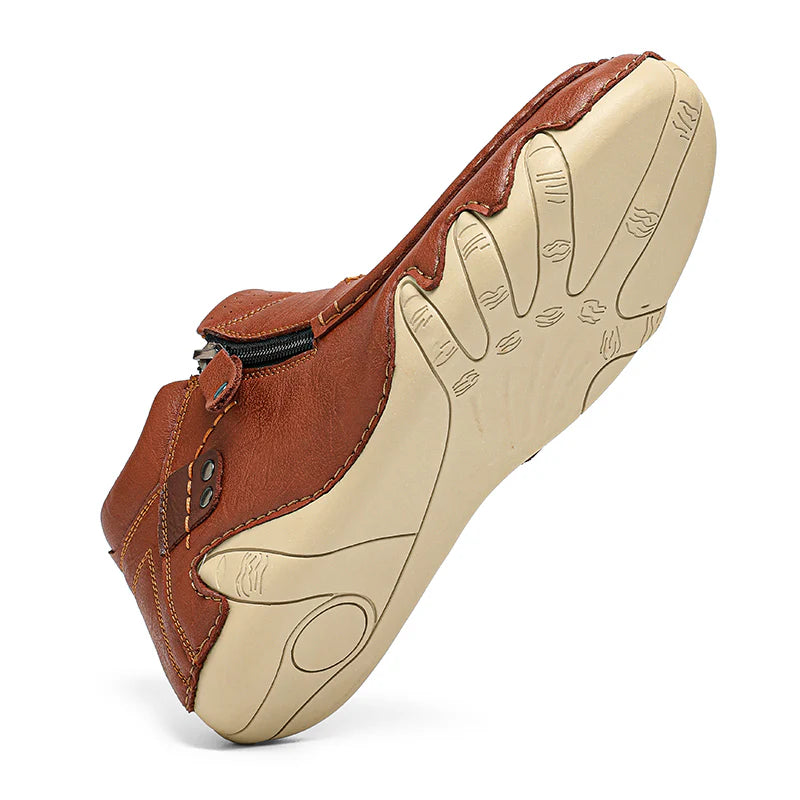 Men’s Retro Waterproof Full-Grain Leather Driving Boots