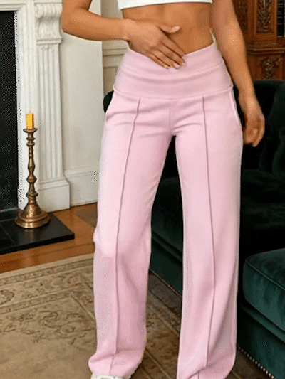 Women’s High Waist Straight Leg Wide Leg Trousers