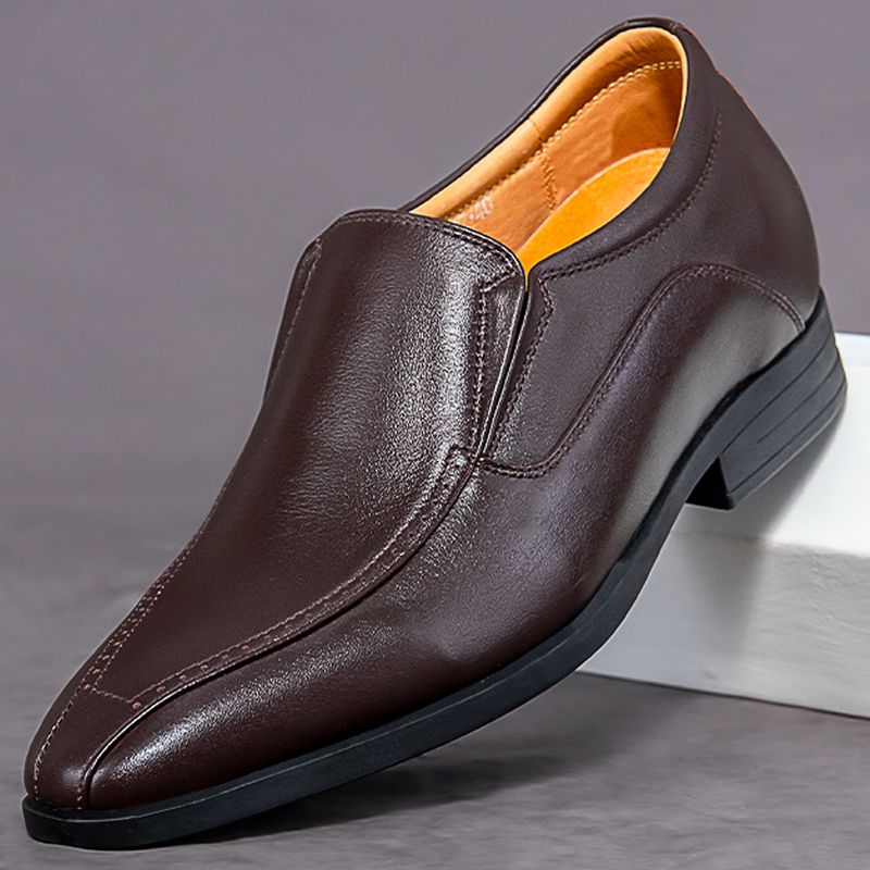 British-Style Pointed Toe Business Slip-Ons