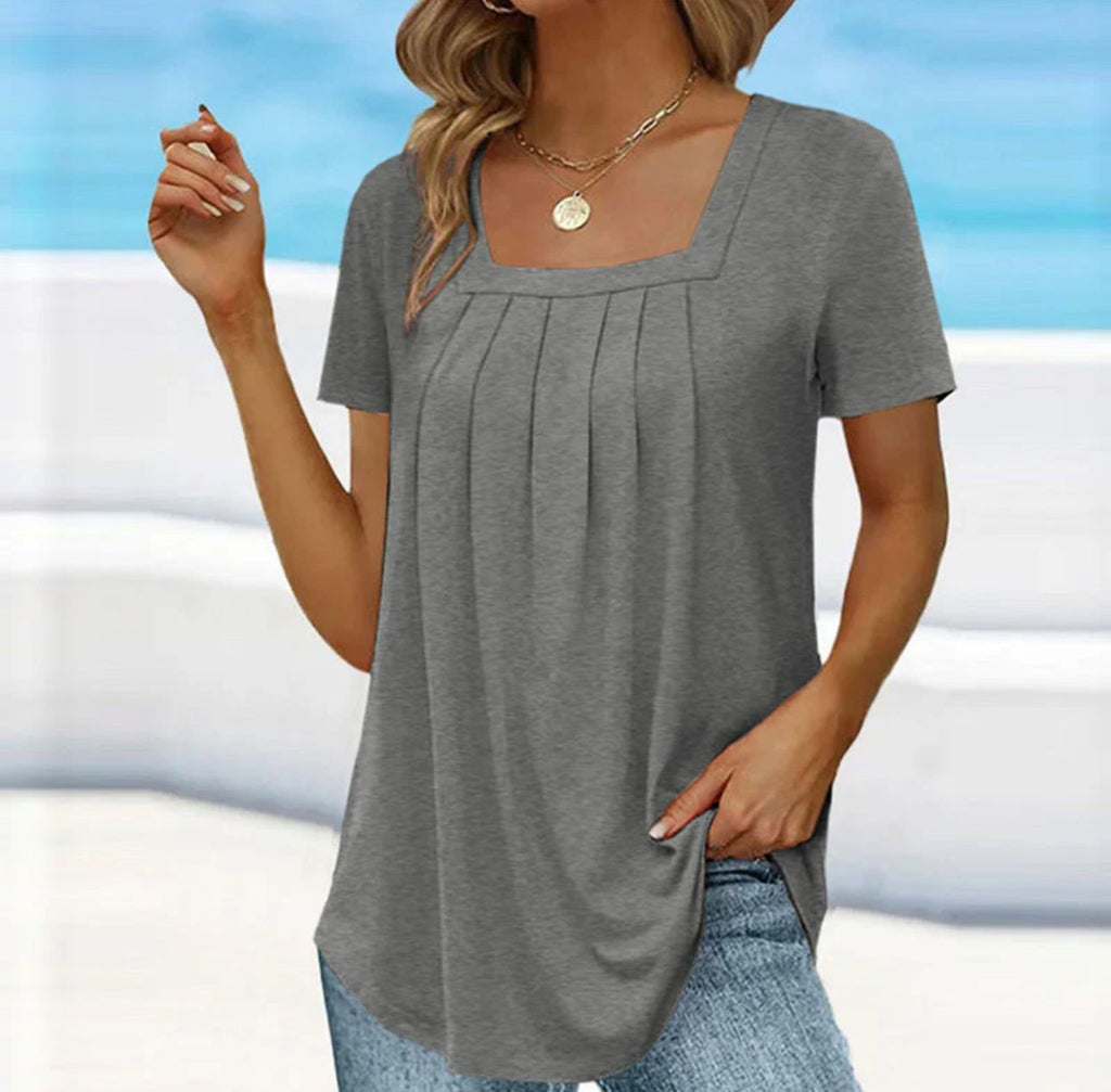 WOMEN'S PLEATED BLOUSE