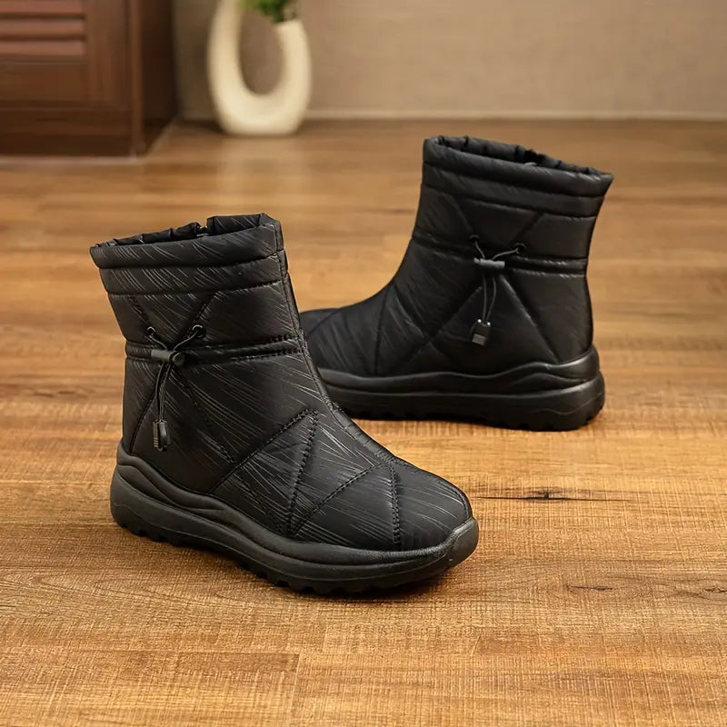 Womens Cozy Fleece Lined Winter Snow Boots Lightweight Warm - Mauritius