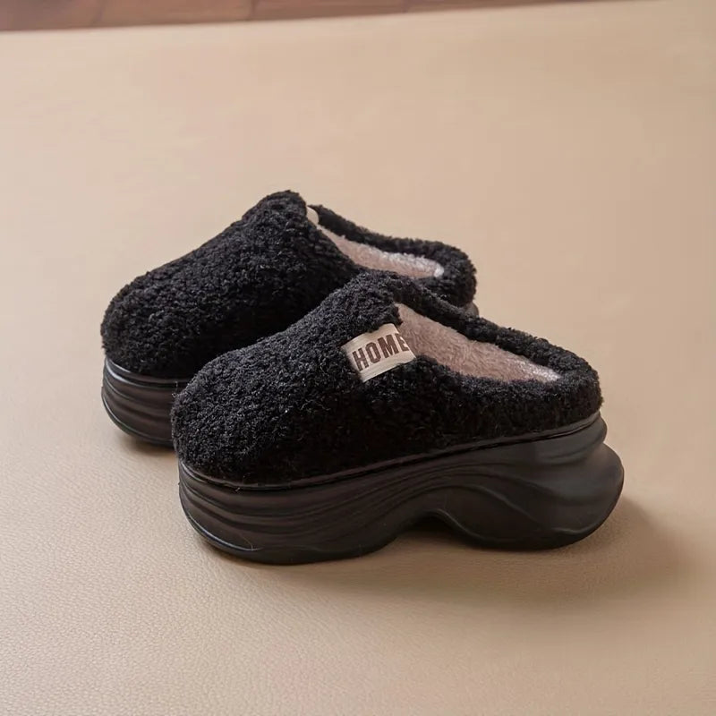 Women’s Ultra-Plush Thick-Platform Winter House Slippers