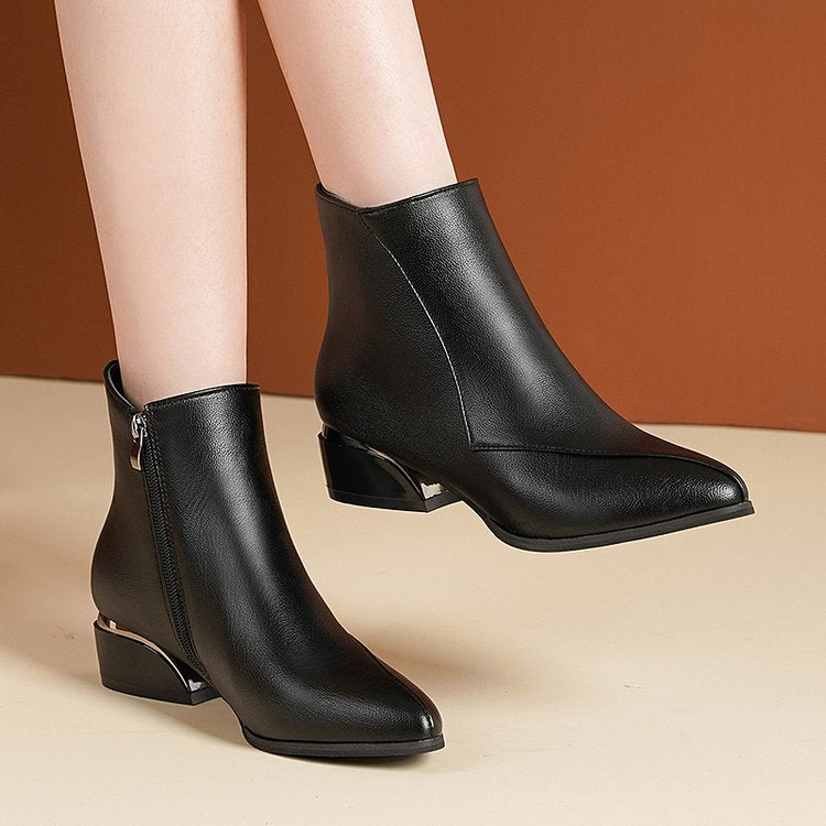 Women's Chunky Low Heeled Ankle Boots