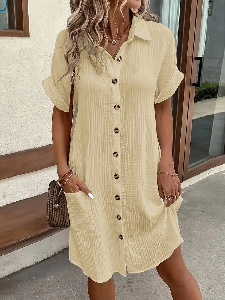🔥👗Women's minimalist shirt dress