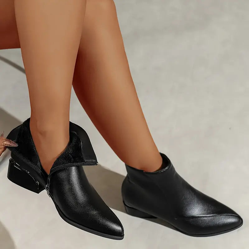 Women's Chunky Low Heeled Ankle Boots