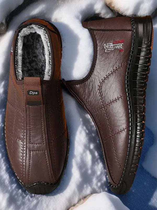 Men’s Plush-Lined Waterproof Winter Grip Boots