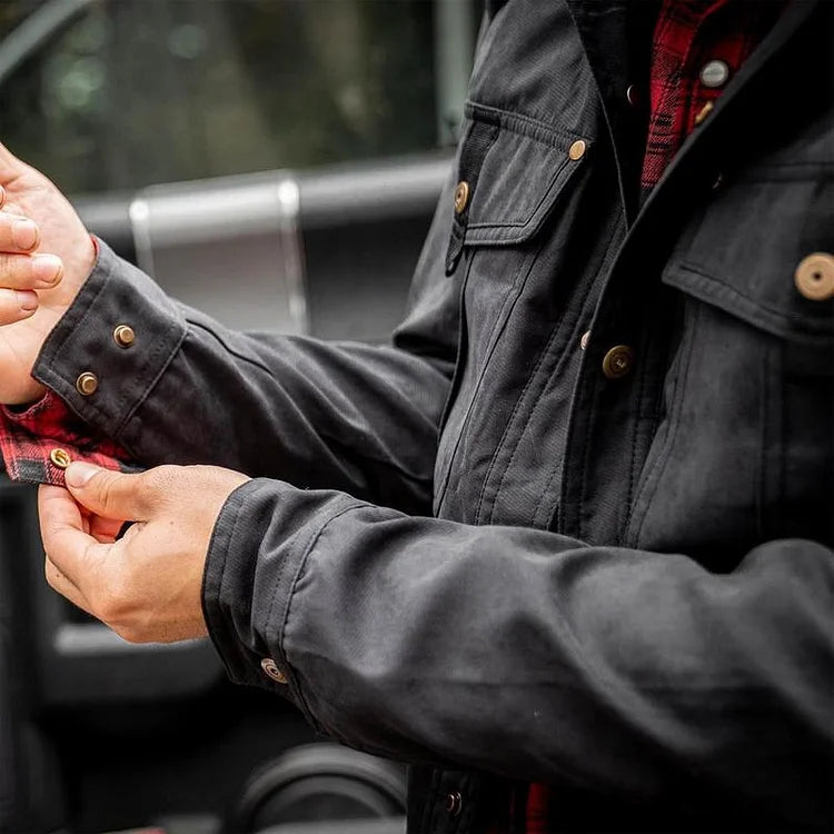 Men’s Flannel-Lined Workwear Shacket Jacket