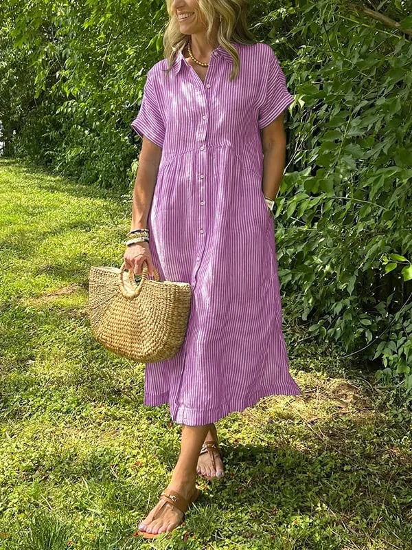 Cotton Blend Summer Maxi Dress