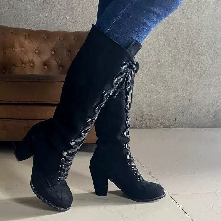 Women's Comfortable Heeled Knee-High Boots