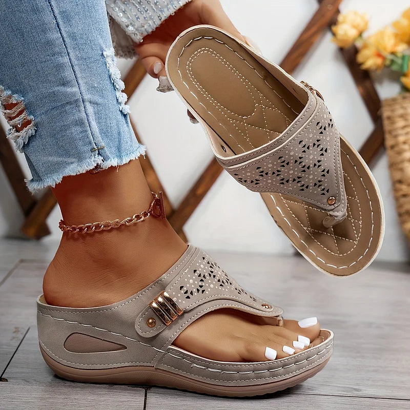 Comfort Slip-On Wedge Sandals for Women