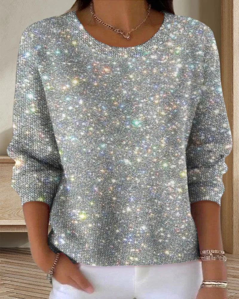 Women’s Everyday Loose-Fit Round-Neck Cotton Sweatshirt