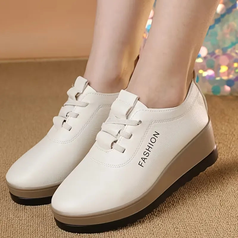 Women’s Cushioned Platform Lace-Up Comfort Shoes