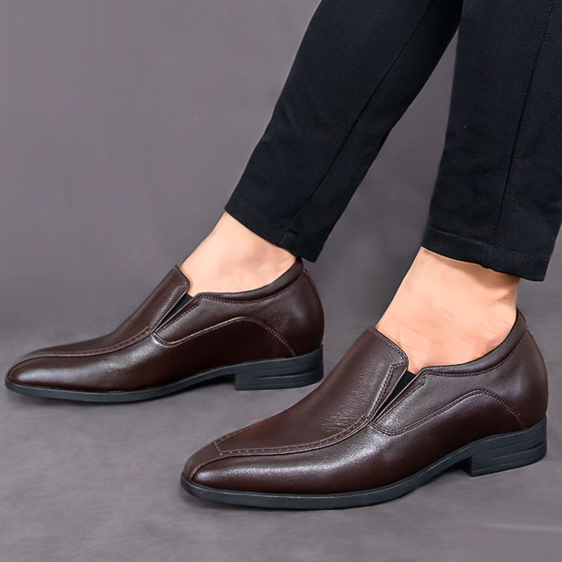 British-Style Pointed Toe Business Slip-Ons