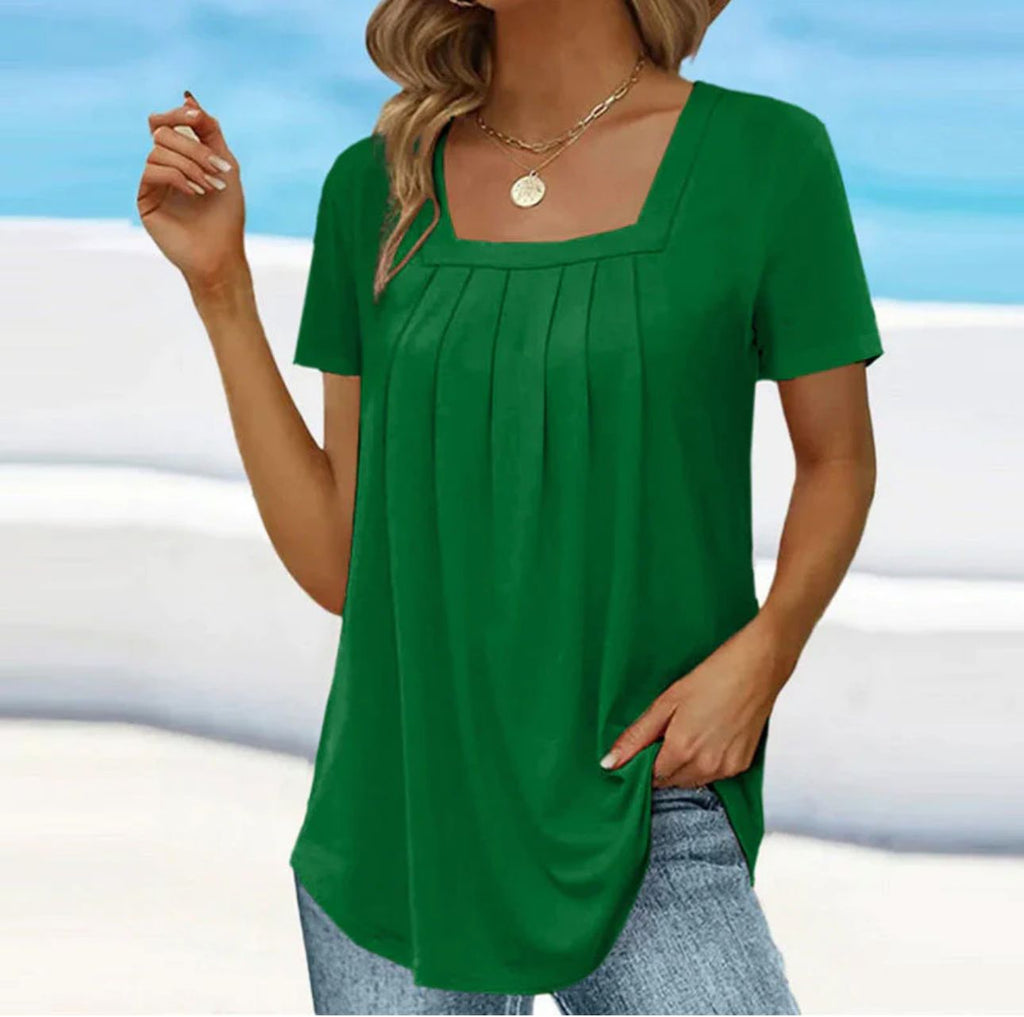 WOMEN'S PLEATED BLOUSE