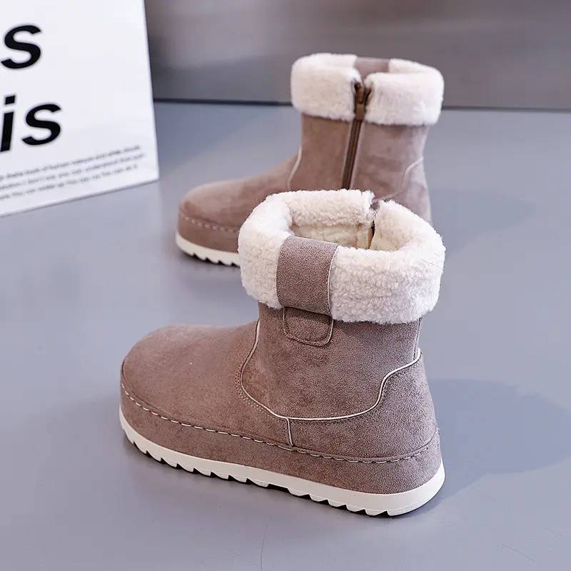 Women’s Plush-Lined Thick-Sole Winter Ankle Snow Boots