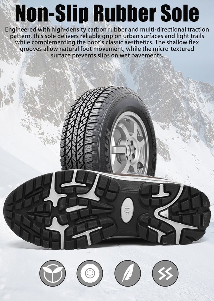 Men’s Slip-On Warm Waterproof Hiking Shoes