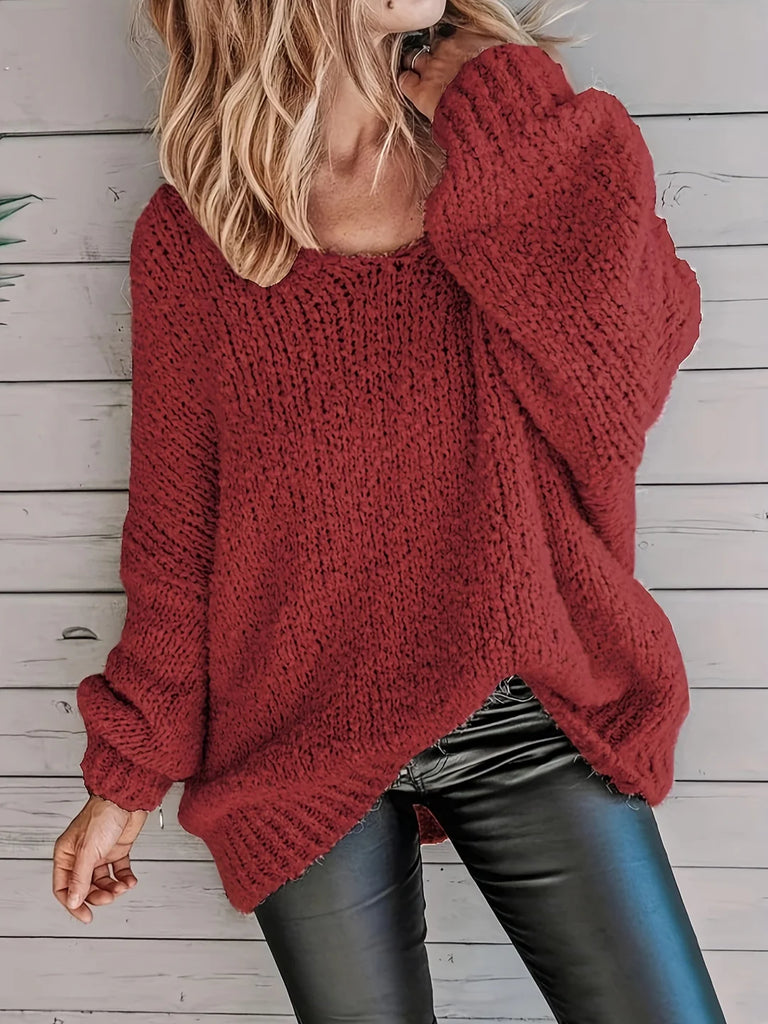 Jeannette - Round Neck Long Sleeve Sweater