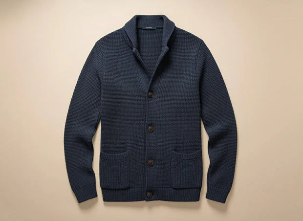 Men’s Classic Wool Knit Button Cardigan