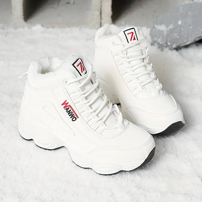 2025 Women’s Fleece-Lined Chunky Mid-Heel Ankle Boots