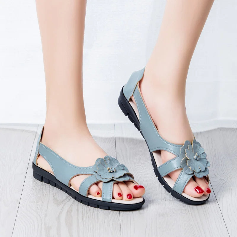 🌼Women's Solid Color Casual Shoes Soft Sole Open Toe Sandals