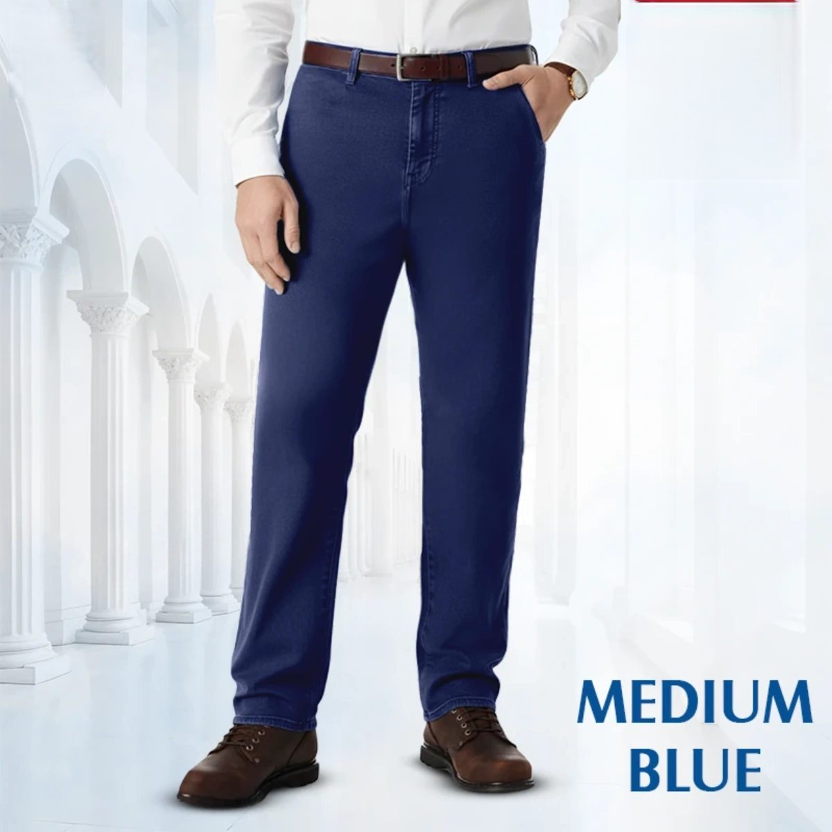 Men’s Stretch Straight-Leg Classic Jeans