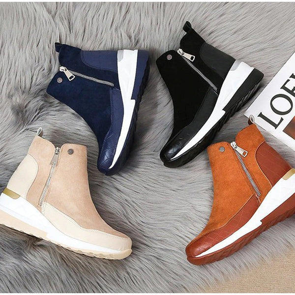 Women's Leather Heeled Ankle Boots