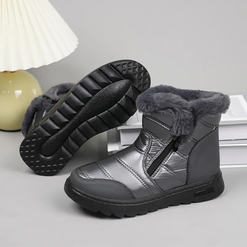 Women’s Waterproof Plush-Lined Non-Slip Slip-On Shoes