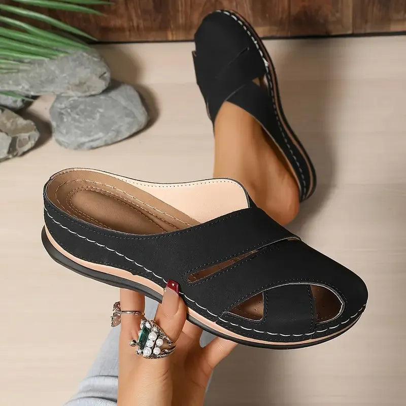 Women'S Casual Round Toe Platform Wedge Sandals