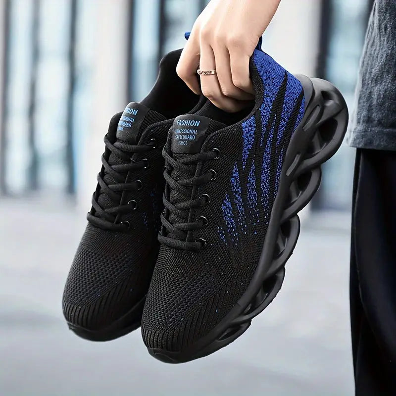 Men's Trendy Woven Knit Breathable Sneakers