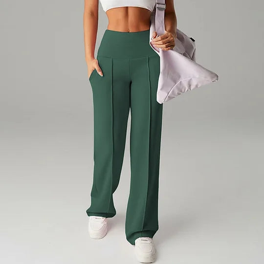 Women’s High Waist Straight Leg Wide Leg Trousers
