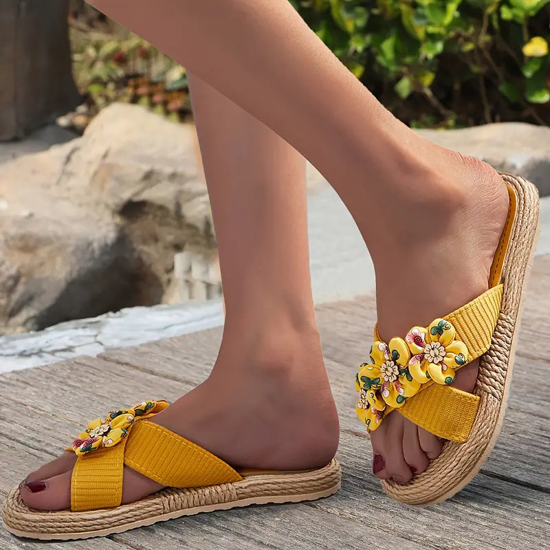 Women's 3D Floral Decor Sandals