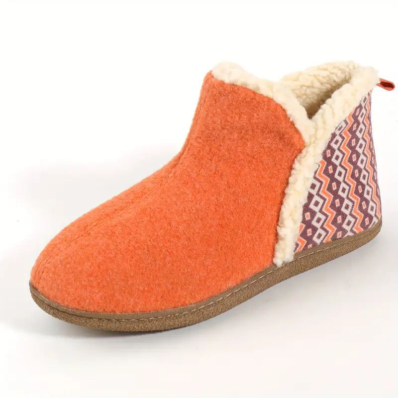 Cozy Ankle-High Wool-Like Slippers