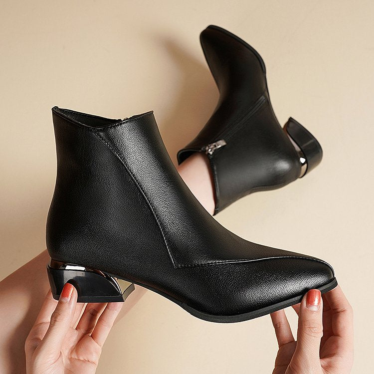 Women's Chunky Low Heeled Ankle Boots