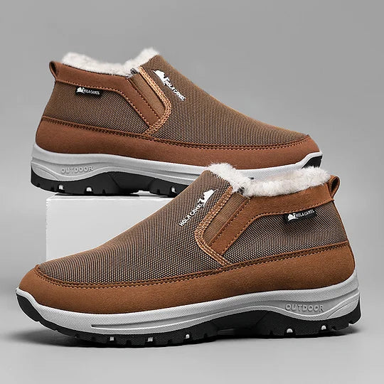 Men’s Slip-On Warm Waterproof Hiking Shoes