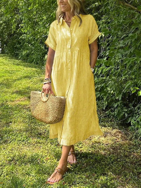 Cotton Blend Summer Maxi Dress