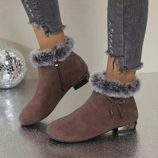 Women’s Faux-Fur Lined Suede Winter Comfort Boots