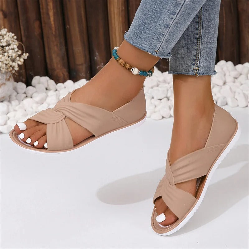 Women's Cross Strap Lightweight Flat Sandals