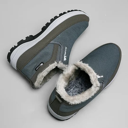 Men’s Slip-On Warm Waterproof Hiking Shoes